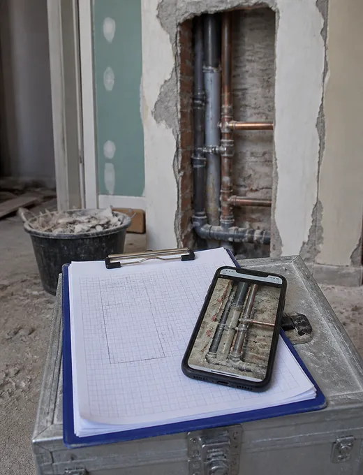 Documentación fotográfica de una reparación de fontanería en Murcia