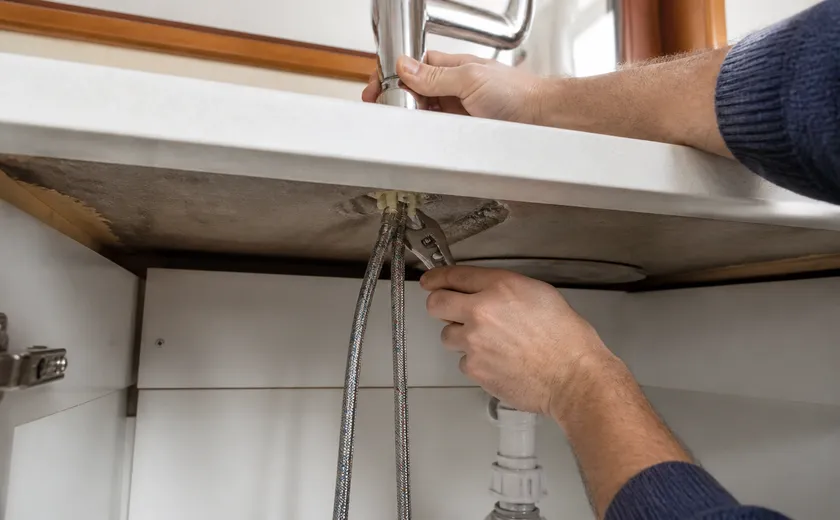 Instalación de un grifo de cocina en una vivienda de Murcia